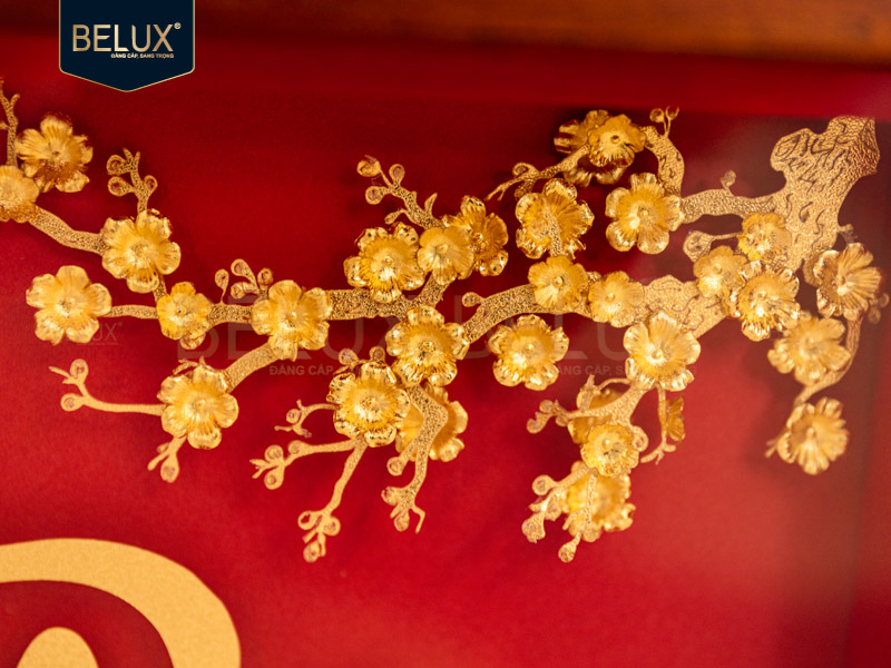 Tranh chữ Phúc dát vàng 24k 25x20cm